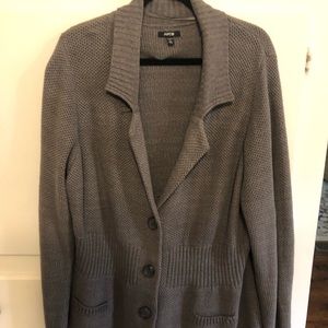 Grey sweater cardigan size plus 1x